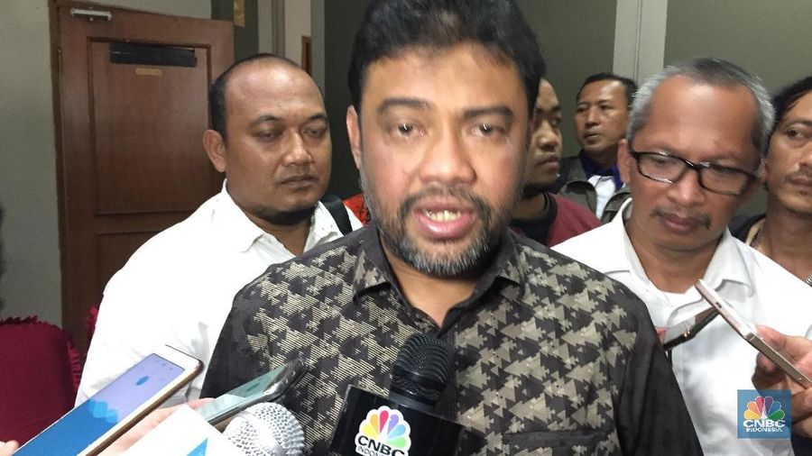 Presiden Konfederasi Serikat Pekerja Indonesia (KSPI) Said Iqbal. (CNBC Indonesia/Samuel Pablo)