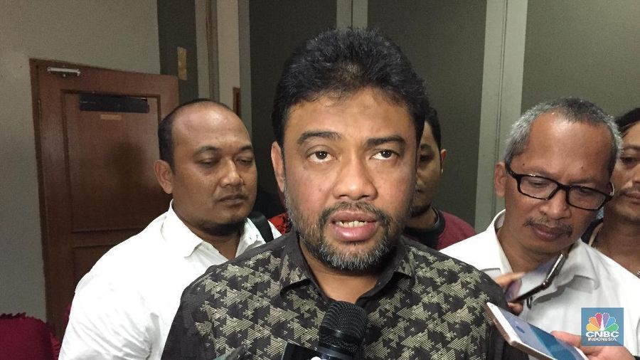Presiden Konfederasi Serikat Pekerja Indonesia (KSPI) Said Iqbal. (CNBC Indonesia/Samuel Pablo)