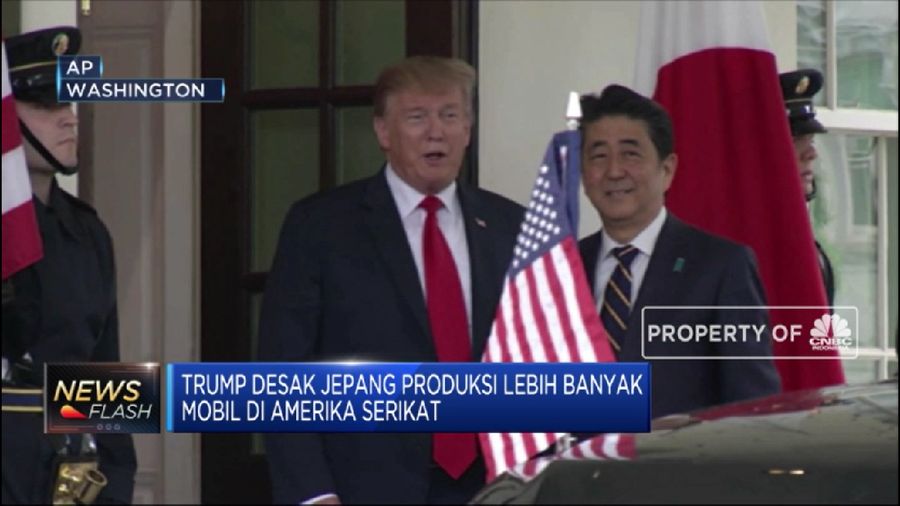 Presiden Donald Trump akan bertemu dengan PM Jepang Shinzo Abe pada Minggu (2/6/2019).