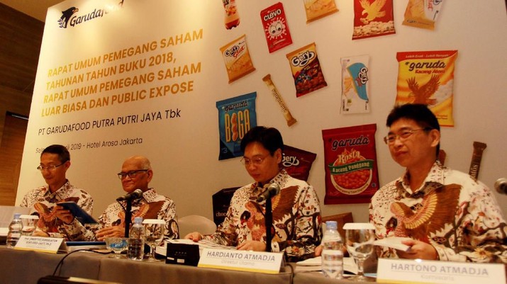Garuda Food Catat Pertumbuhan 7,6 Persen di Tahun 2018 PT. Garudafood Putra Putri Jaya Tbk (Garudafood) membagikan deviden sebesar Rp.17,-per lembar saham atau sebesar tiga puluh persen dari tahun buku 2018.