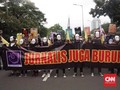 Polisi Injak-injak Lutut Wartawan Saat May Day di Bandung