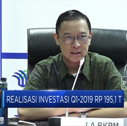 Realisasi Investasi Q1-2019 Rp 195,1 T