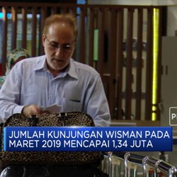 Kunjungan Wisman Turun 1,82%