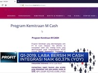 Q1-2019, M-Cash Integrasi Raih Pendapatan Rp 2,03 T