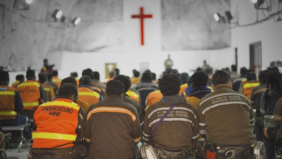 Gereja Dibawah Tanah Pertambangan PT Freeport Indonesia. (Dok. PT Freeport Indonesia)