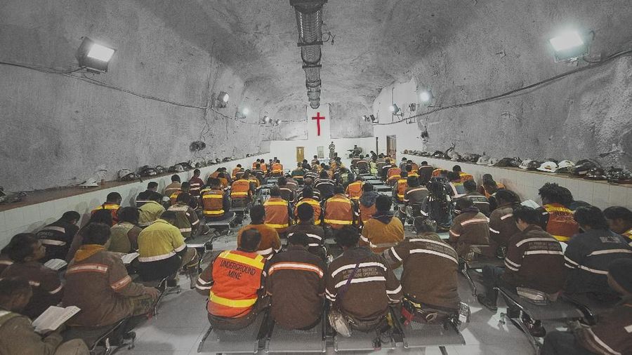 Tempat ibadah ini terletak di titik terdalam dari permukaan tanah di kompleks tambang bawah tanah pertambang Grasberg Freeport.