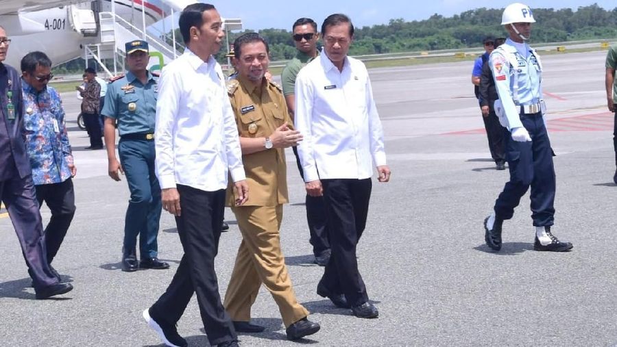 Presiden Joko Widodo (Jokowi) melakukan kunjungan kerja ke Kalimantan Timur, Selasa (7/5/2019).
