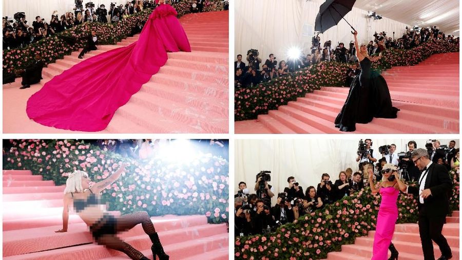 Met Gala, acara charity tahunan yang diselenggarakan di Metropolitan Museum of Art, New York ini bertemakan Camp: Notes on Fashion.