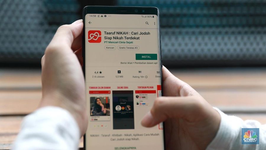 Aplikasi Cari Pasangan (CNBC Indonesia/ Andrean Kristianto)