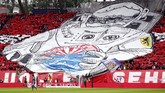 Suasana tribune Stadion Red Bull Arena di Leipzig jelang pertandingan antara tuan rumah RB Leipzig dan calon juara Bundesliga Bayern Munchen. (REUTERS/Kai Pfaffenbach)