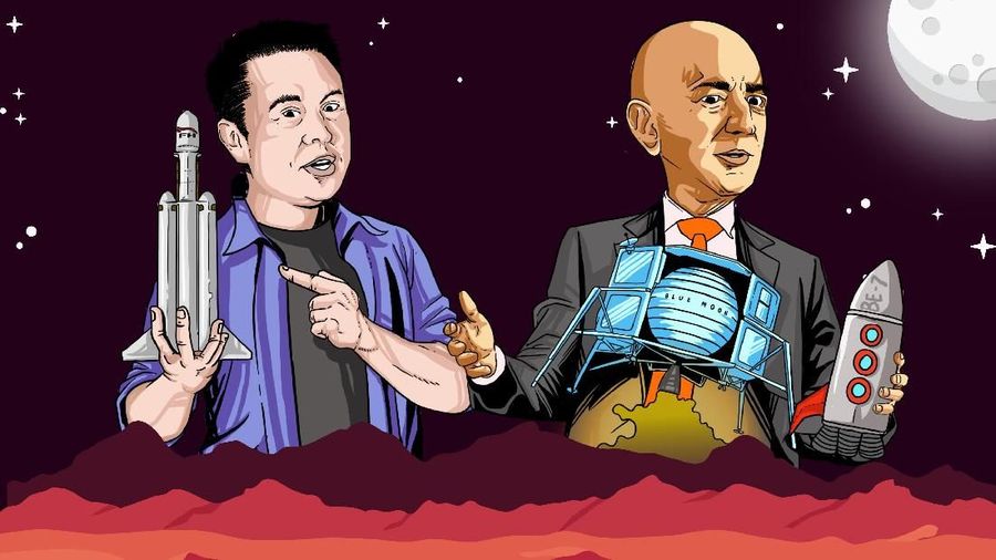 Infografis: 2 Crazy Rich AS Bersaing Jelajahi Angkasa