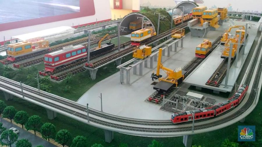 Progres konstruksi Proyek Kereta Cepat Jakarta Bandung (KCJB). (²©²ÊÍøÕ¾/Muhammad Choirul)