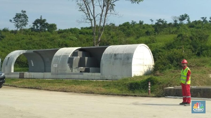 PT Kereta Cepat Indonesia China menggelar “Walini Tunnel Breakthrough” yang akan dilaksanakan di Tunnel Walini, Bandung Barat, Jawa Barat. (CNBC Indonesia/Muhammad Choirul)