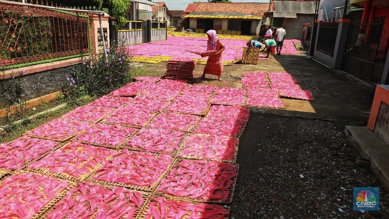 Kerupuk yang biasanya ramai dicari saat bulan ramadhan ini banyak dihasilkan dari kampung tersebut.
