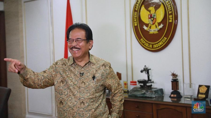 Menteri Agraria dan Tata Ruang Indonesia, Sofyan Djalil (CNBC Indonesia/Andrean Kristianto)