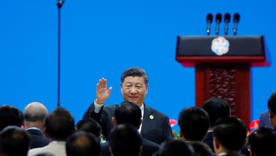 Presiden China Xi Jinping di acara Konferensi Dialog Peradaban Asia, Rabu (15/5/2019). (Foto: REUTERS/Thomas Peter)
