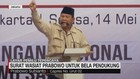 VIDEO: Surat Wasiat Prabowo untuk Bela Pendukung
