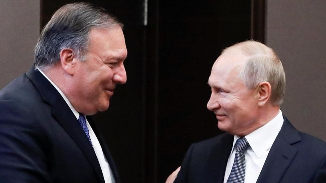 Bertemu Putin, Pompeo Sebut AS-Rusia Sejalan soal Korut