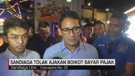 VIDEO: Sandiaga Tolak Ajakan Boikot Bayar Pajak