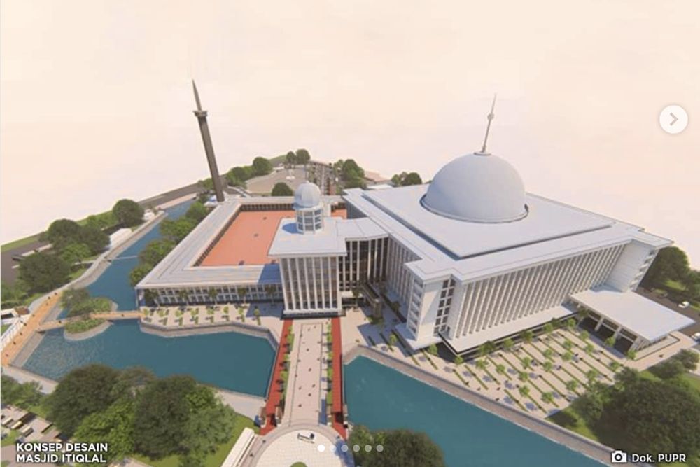 Makin Megah Ini Bentuk Masjid  Istiqlal  Usai Renovasi Nanti