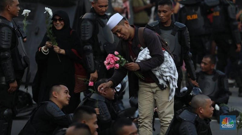 Sisi lain dari demonstrasi 22 Mei yang menolak hasil Pilpres 2019.