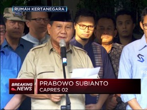 Prabowo Imbau Semua Pihak Jaga Situasi Pasca-Pemilu