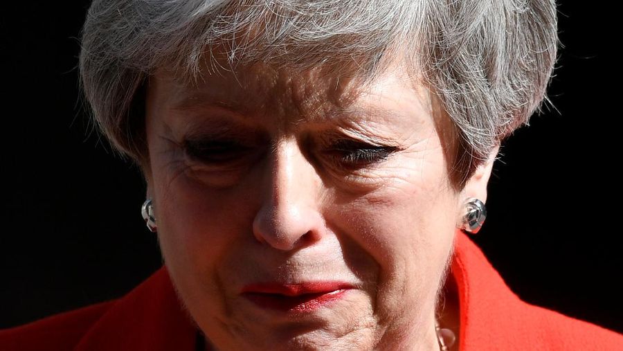 Perdana Menteri Inggris Theresa May pada Jumat (24/5/2019) mengumumkan akan mengundurkan diri sebagai pemimpin Inggris pada 7 Juni.