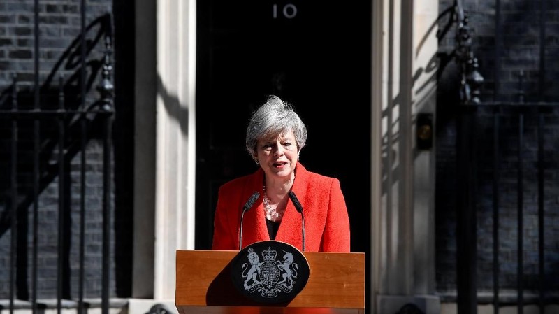 PM Inggris, Theresa May, resmi mengundurkan diri, dan memberikan pidato terakhir pada Jumat (24/05/2019).