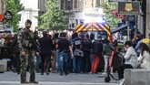 Prancis geger akibat bom koper yang meledak di Lyon, kota kedua terbesar di negara itu, pada Jumat (24/5), jelang pemilihan umum Parlemen Eropa. (AFP Photo/Philippe Desmazes)