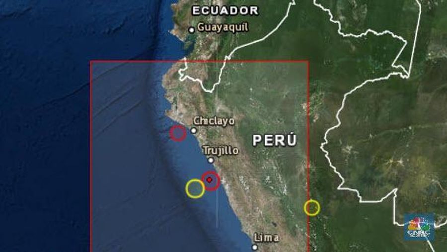 Titik gempa di Peru