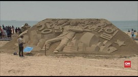 VIDEO: Sambut Musim Panas, Pantai Haeundae Jadi Galeri Seni