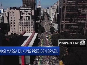 Aksi Massa Dukung Presiden Brazil