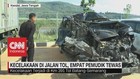 VIDEO: Kecelakaan di Jalan Tol, 4 Pemudik Tewas