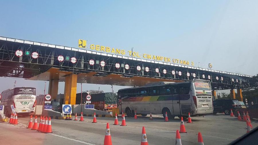 Gerbang Tol Cikampek Utama (CNBC Indonesia/Sasa)