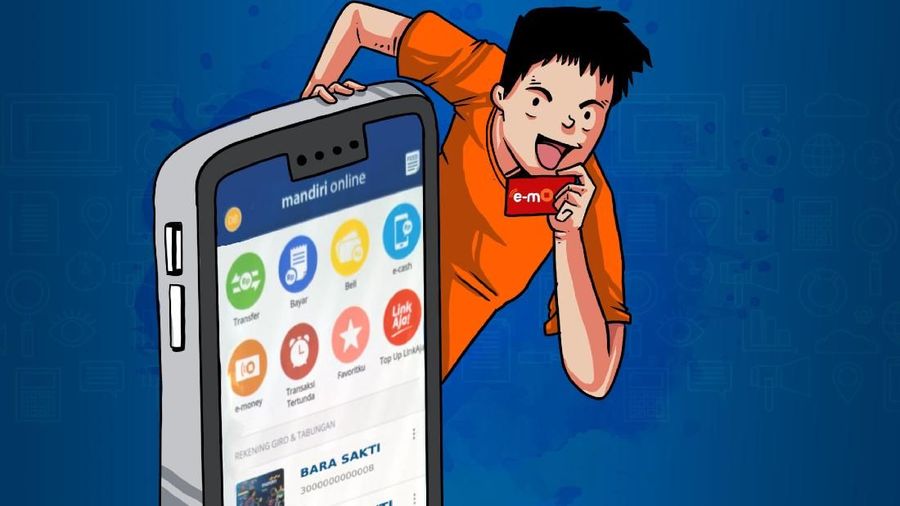 Infografis: cara mudah top up e-money lewat HP