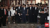 Di TMP Kalibata, Ani Yudhoyono akan dimakamkan secara militer, bertindak sebagai inspektur upacara Presiden Joko Widood. (CNN Indonesia/Andry Novelino)