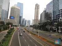 Suasana Jakarta yang Sepi Ditinggal Mudik Penghuninya