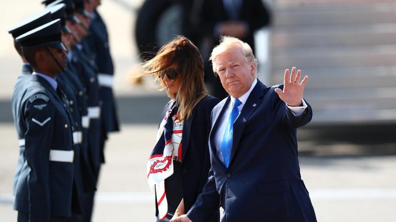 Presiden Amerika Serikat (AS) Donald Trump tiba di Inggris untuk melakukan kunjungan kenegaraan.
