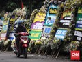 Karangan Bunga Duka Megawati yang Tertinggal di Cikeas
