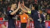 Bek kanan PSG Thomas Meunier dikabarkan Daily Metro menjadi pemain incaran manajer Arsenal Unai Emery. Arsenal yakin bisa mendapatkan Meunier dengan transfer £22 juta. (REUTERS/Philippe Wojazer)