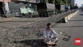 Kemacetan yang biasa menjangkit ibukota layaknya penyakit hilang seketika. (CNN Indonesia/Adhi Wicaksono)
