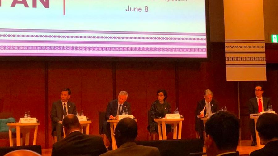 Dalam diskusi tersebut, Sri Mulyani bersama menteri keuangan dari Jepang, China, Inggris, Prancis, dan Amerika Serikat (AS) menjadi pembicara utama.