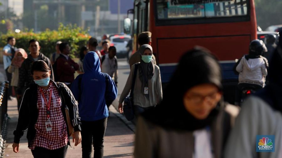 Ibukota Kembali Sibuk Usai Libur Lebaran (CNBC Indonesia/Muhammad Sabki)