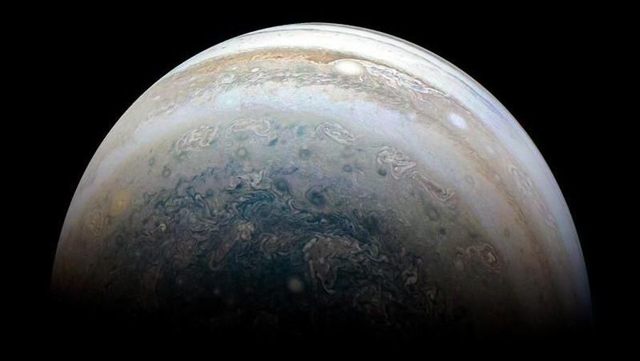 NASA's Juno spacecraft captures Jupiter's southern hemisphere, as the spacecraft performed its 13th close flyby of Jupiter on May 23, 2018. Picture taken May 23, 2018. NASA/JPL-Caltech/SwRI/MSSS/Kevin M. Gill/Handout via REUTERS