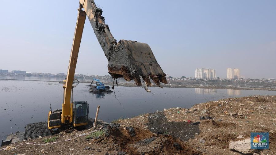 Saat ini sepertiga luas Waduk Pluit, Jakarta Utara, mengalami pendangkalan.