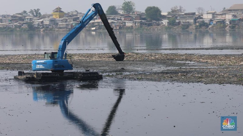Saat ini sepertiga luas Waduk Pluit, Jakarta Utara, mengalami pendangkalan.