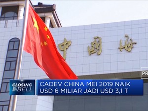 Cadev China Mei 2019 Senilai USD 3,10 T