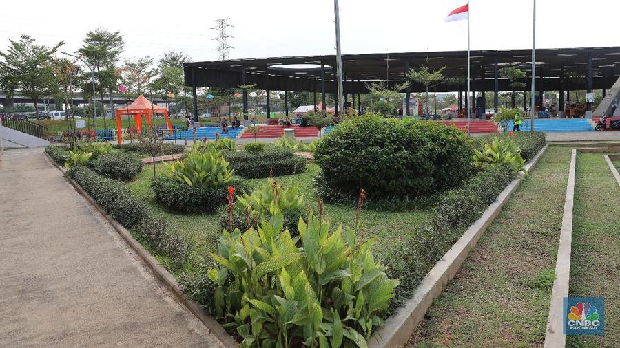 Sempat dikabarkan tidak terawat pada 2018, kondisi ruang terbuka hijau (RTH) kini telah rapi.