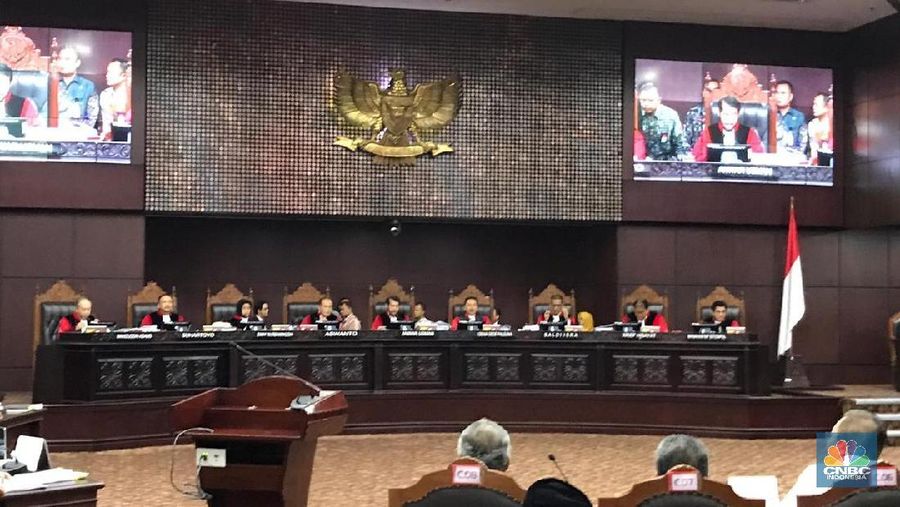 Sidang Sengketa Pemilihan Umum Presiden 2019 digelar di Mahkamah Konstitusi (MK), Jumat (14/6/2019).