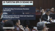 VIDEO: 15 Tuntutan BPN di Sidang Sengketa Pemilu